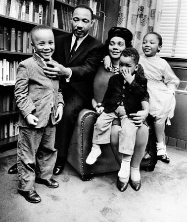 MLK and Family, 1963