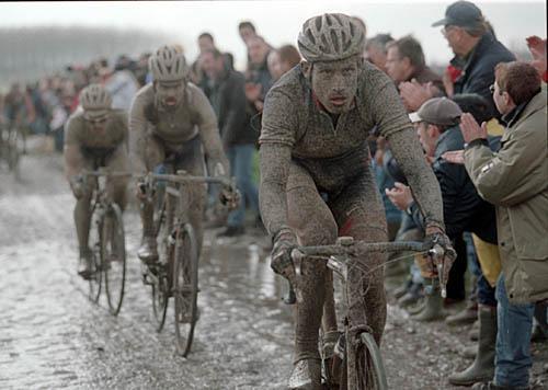 George Hincapie, Johan Museeuw, and Servais Knaven, 2001 Paris-Roubaix