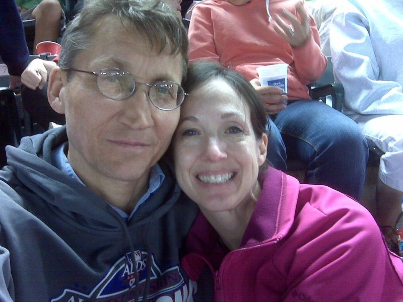 20110405, #4, Keith and Katherine at the Ballpark in Arlington