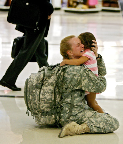 Soldier and child