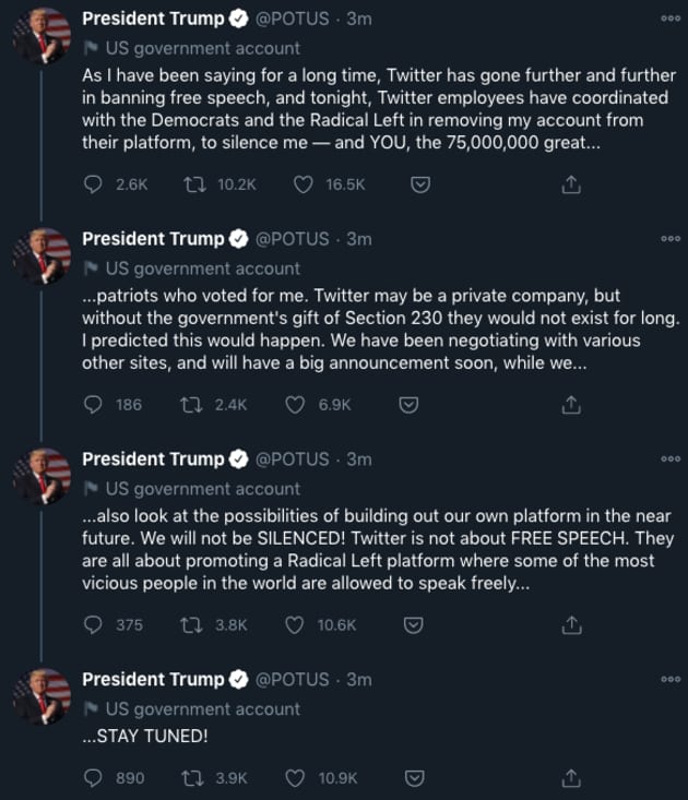 20210108  Trump Tweets